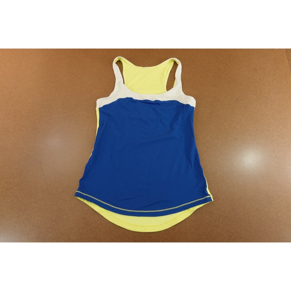 Lululemon Womens Size Small Blue Yellow Scoop Neck Pullover Athleticβ Tank Top